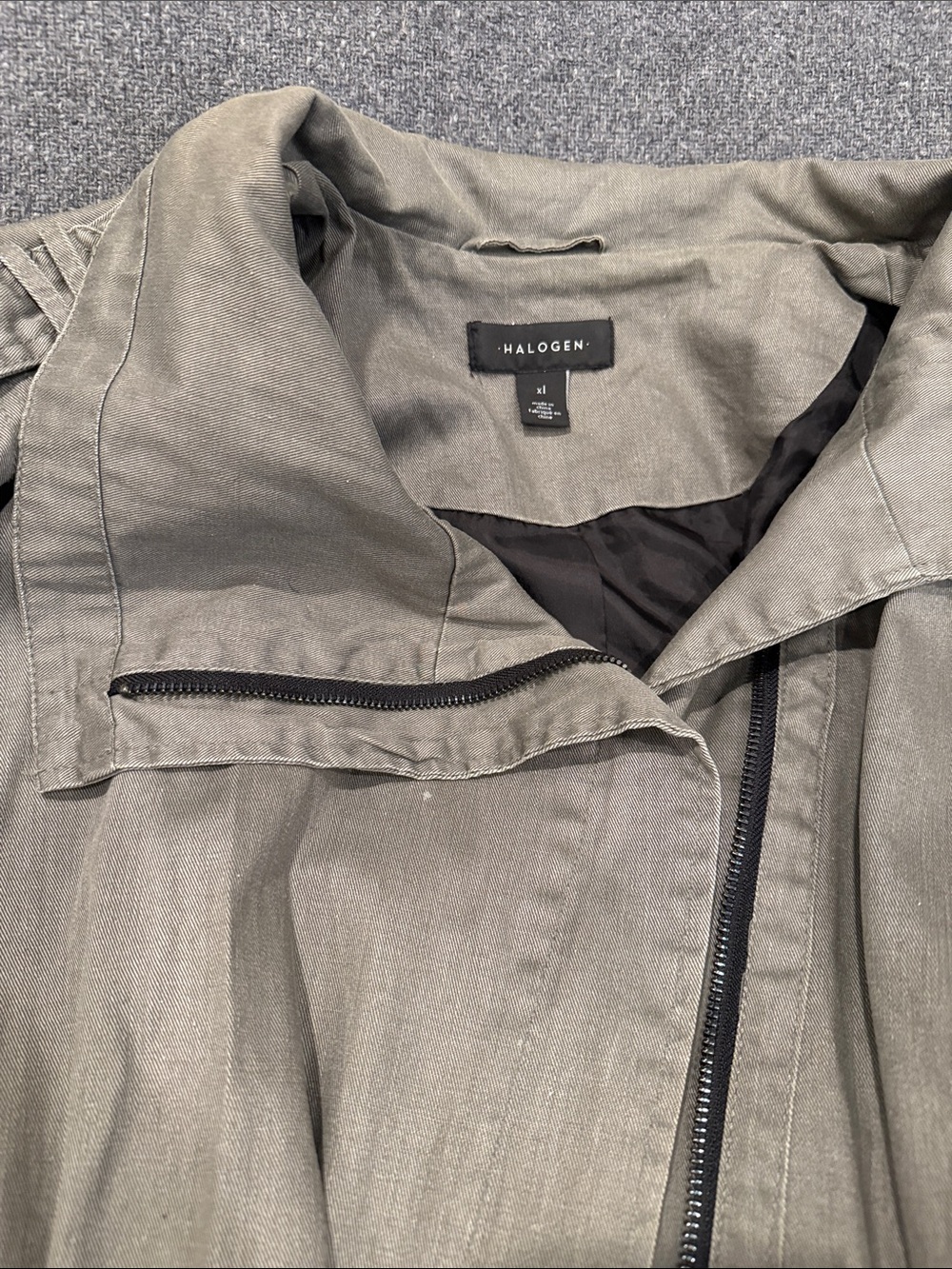 Halogen Olive Utility Drawstring Jacket XL - Picture 3 of 10